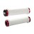 Грипсы ODI Troy Lee Designs Signature  MTB Lock-On Bonus Pack White w/Red Clamps (белые с красными замками)